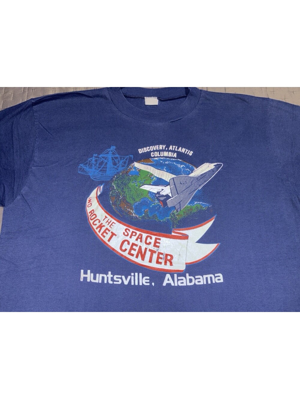Vntg US Space And Rocket Center Shirt Med Huntsville Alabama NASA single stitch